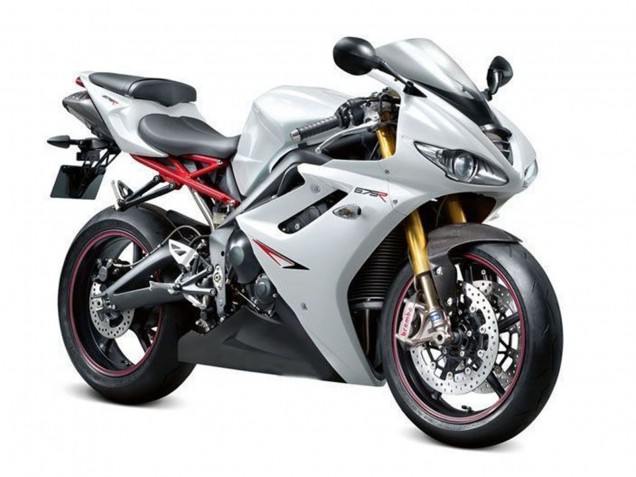 2009-2012 Pearl White Black Triumph Daytona 675 Triple Motorcycle Fairings