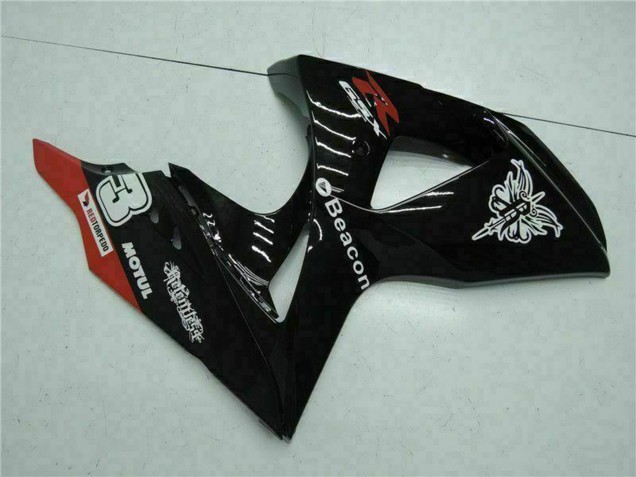2009-2016 Glossy Black Red Beacon Motul Suzuki GSXR 1000 Motorcycle Fairings