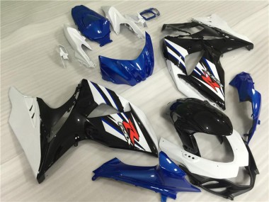 Custom 2009-2016 White Blue Black Suzuki GSXR 1000 Full Motorcycle Fairing Kits