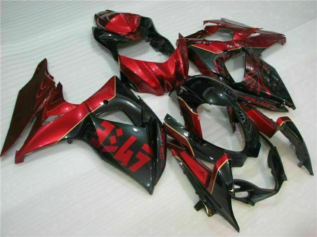 2009-2016 Red Glossy Black Suzuki GSXR 1000 Motorcycle Fairings