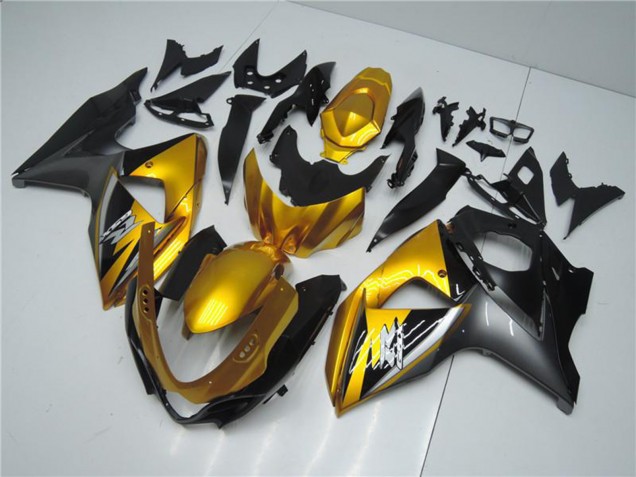 2009-2016 Gold Matte Black Suzuki GSXR 1000 Motorcycle Fairings