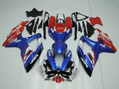 Custom 2009-2016 Blue Red White Piaa Motul Suzuki GSXR 1000 Motorcycle Fairings