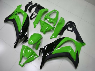 Custom 2011-2015 Green Glossy Black Kawasaki ZX10R Motorcycle Fairing