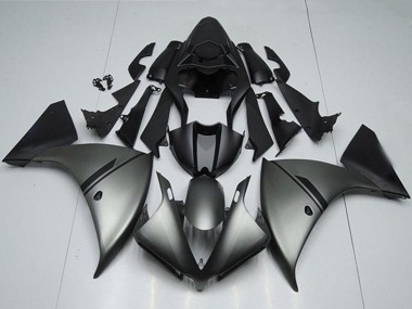Custom 2012-2014 Matte Grey Matte Black Yamaha YZF R1 Motorcycle Fairings