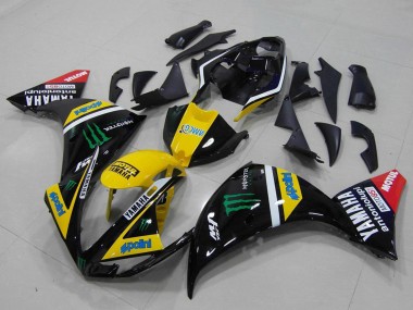 Custom 2012-2014 Yellow White Black Red Green Monster Yamaha YZF R1 Motorcycle Fairings