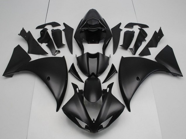 2012-2014 Matte Black Yamaha YZF R1 Motorcycle Fairings