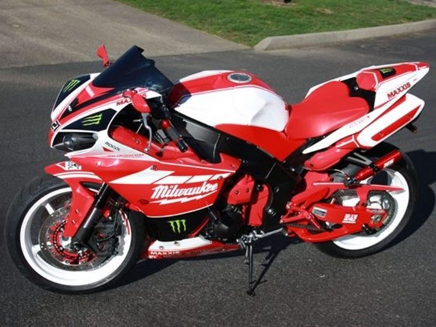 2012-2014 White Red Black Green Milwaukee Maxxis Monster Yamaha YZF R1 Motorcycle Fairings