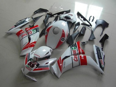Custom 2012-2016 White Red Green Castrol Honda CBR1000RR Motorcycle Fairings