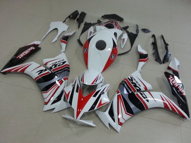 2012-2016 White Red Silver Black One Heart Honda CBR1000RR Motorcycle Fairings