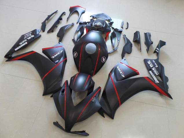 2012-2016 Matte Black Red Stripe Honda CBR1000RR Motorcycle Fairings