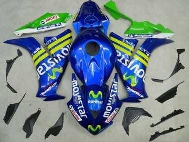 Custom 2012-2016 Blue Yellow Green MoviStar Castrol Honda CBR1000RR Motorcycle Fairings
