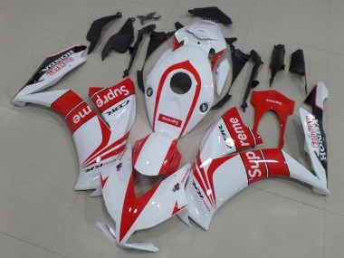 Custom 2012-2016 White Red Black Supreme Honda CBR1000RR Motorcycle Fairings
