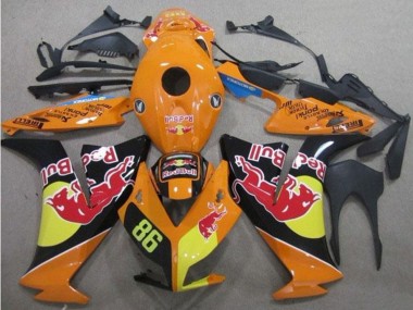 Custom 2012-2016 Orange Yellow Glossy Black Red Bull 86 Honda CBR1000RR Motorcycle Fairings