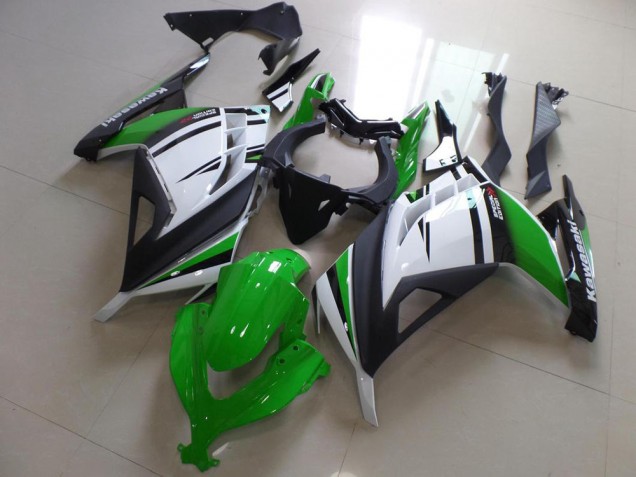 2013-2018 White Green Matte Black Kawasaki ZX300R Motorcycle Fairings