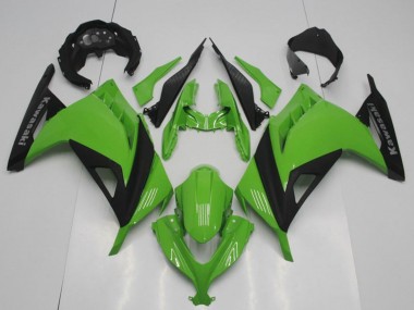 Custom 2013-2018 Green Matte Black OEM Style Kawasaki ZX300R Motorcycle Fairings