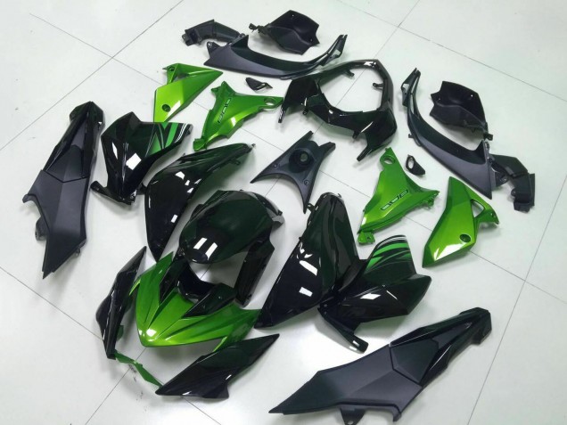 2013-2018 Green Glossy Black Kawasaki Z800 Motorcycle Fairing