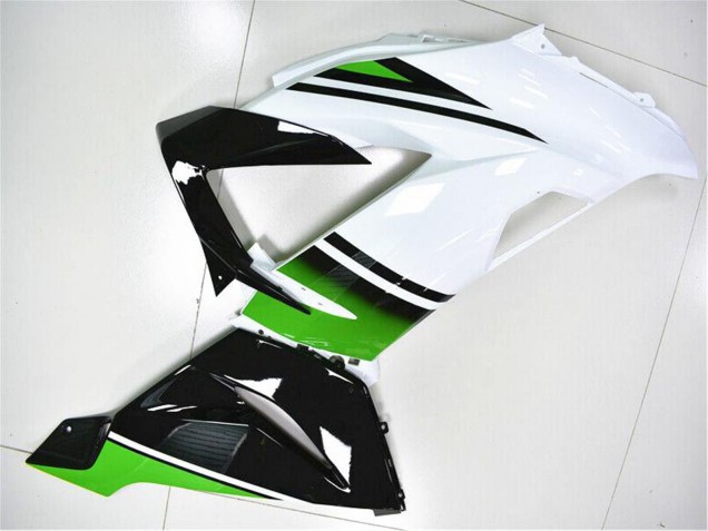 2013-2018 Green White Glossy Black Kawasaki ZX6R Motorcycle Fairings