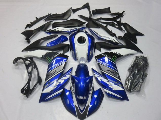 2015-2018 Blue White Black Green Monster Yamaha YZF R3 Motorcycle Fairings