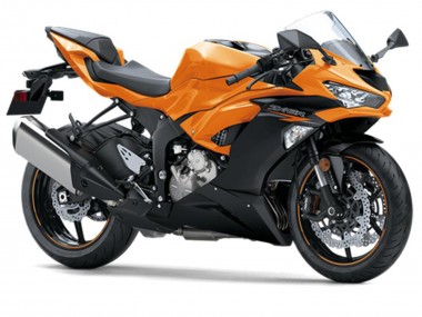 Custom 2019-2022 Orange Black Kawasaki ZX6R Motorcycle Fairings