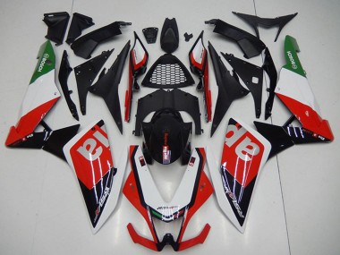 Custom 2009-2015 Black Red White Aprilia RSV4 1000 Motorcycle Fairings