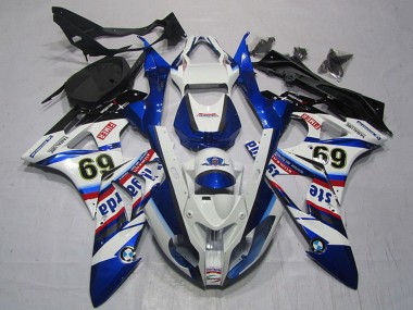 Custom 2009-2014 White Red Blue Black Sterilgarda 69 BMW S1000RR Motorcycle Fairings