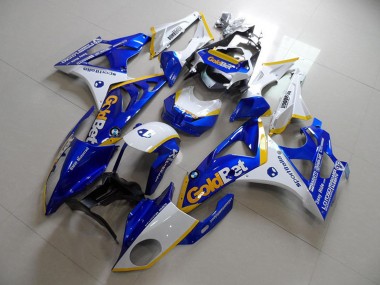 Custom 2009-2014 White Yellow Blue GoldBet BMW S1000RR Motorcycle Fairings