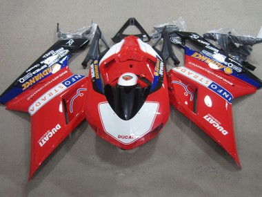Custom 2007-2014 Red White Black Info Strada Advance Ducati 1098 Motorcycle Fairings