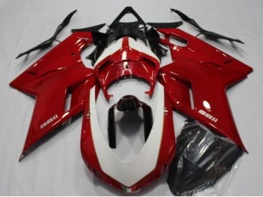 Custom 2007-2014 Red Ducati 1198 Motorcycle Fairings