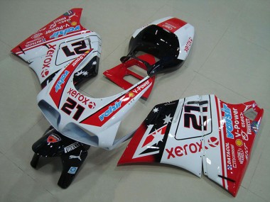 Custom 1993-2005 White Red Glossy Black Valsir Xerox 21 Ducati 748 916 996 996S Motorcycle Fairings