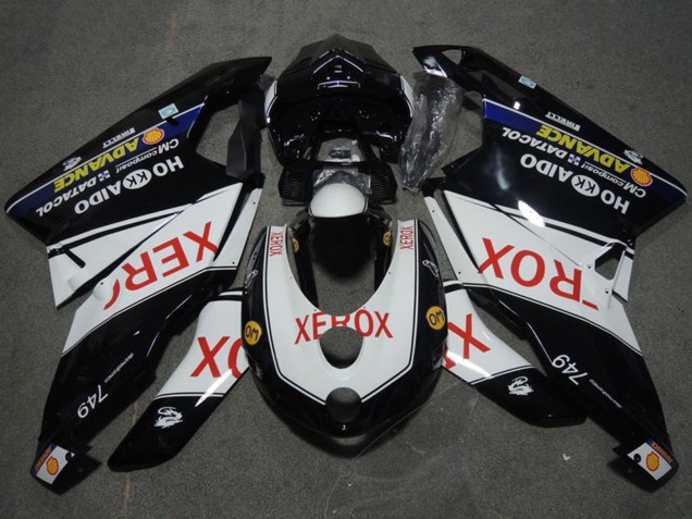 2005-2006 White Glossy Black Red Xerox Ducati 749 Motorcycle Fairings