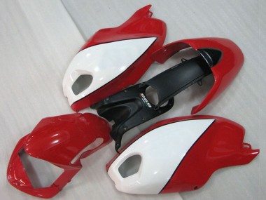 Custom 2008-2012 White Red Ducati Monster 696 Motorcycle Fairings