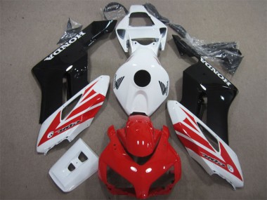 Custom 2004-2005 White Red Glossy Black Honda CBR1000RR Motorcycle Fairing Kits