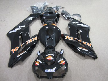 Custom 2004-2005 Glossy Black Orange Repsol Honda CBR1000RR Motorcycle Fairings