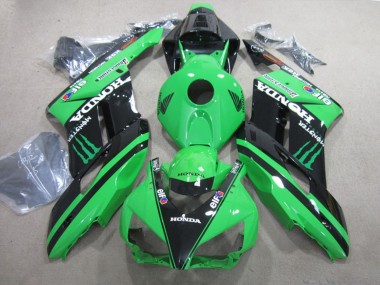 Custom 2004-2005 Green Glossy Black Monster Honda CBR1000RR Motorcycle Fairings