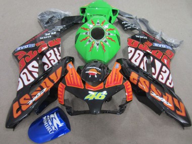 Custom 2004-2005 Orange Green Rossi Glossy Black Repsol Rossi 46 Honda CBR1000RR Motorcycle Fairings