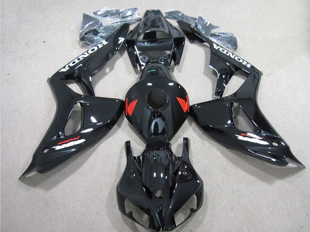 2006-2007 Glossy Black Red Honda CBR1000RR Motorcycle Fairings