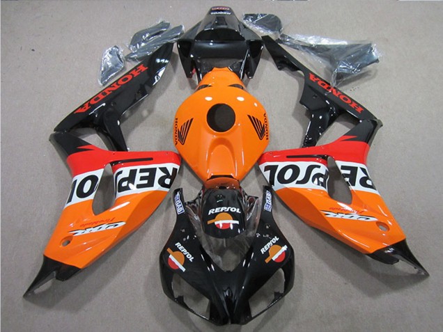 2006-2007 Orange White Red Glossy Black Repsol Honda CBR1000RR Bike Fairings
