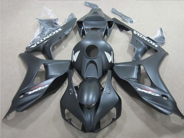 Custom 2006-2007 Matte Black White Decal Honda CBR1000RR Motorcycle Fairings