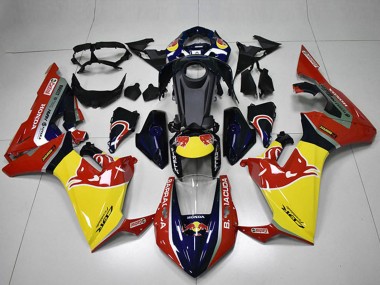Custom 2017-2023 Blue Yellow Glossy Black Red Bull Honda CBR1000RR Motorcycle Fairings