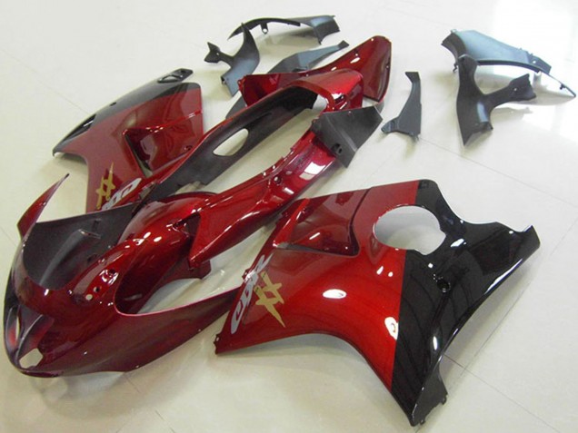 1996-2007 Candy Red Glossy Black Honda CBR1100XX Blackbird Motorcycle Fairings