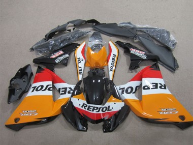 Custom 2011-2016 Orange White Red Glossy Black Repsol Honda CBR125R Motorcycle Fairings