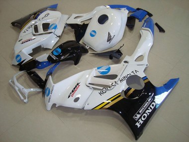 Custom 1995-1996 White Blue Glossy Black Konica Minolta Honda CBR600 F3 Motorcycle Fairings