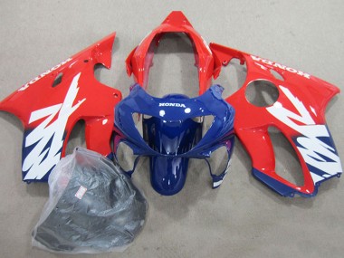 Custom 1999-2000 Red Dark Blue Honda CBR600 F4 Motorcycle Fairings