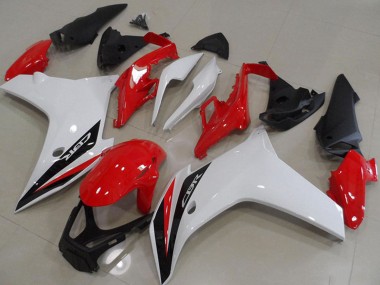 Custom 2011-2013 White Red Glossy Black Honda CBR600F Motorcycle Fairings