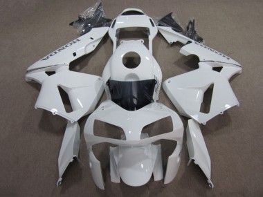 Custom 2003-2004 White Honda CBR600RR Motorcycle Fairings