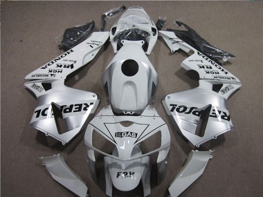 Custom 2005-2006 White Black Repsol Honda CBR600RR Motorcycle Fairings
