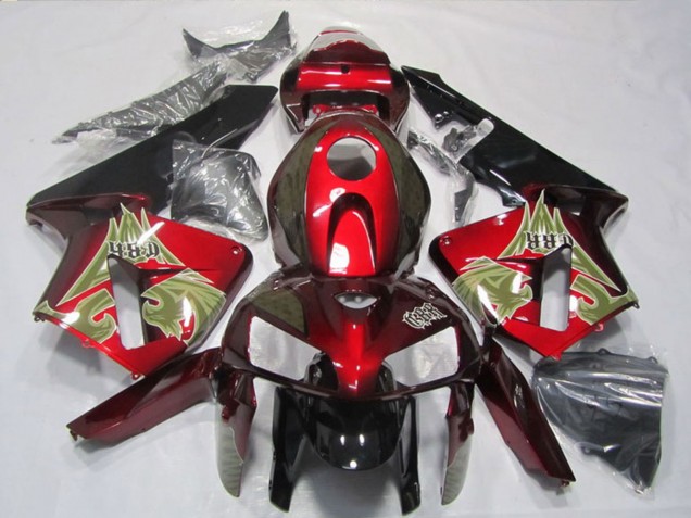 2005-2006 Black Red Honda CBR600RR Motorcycle Fairing
