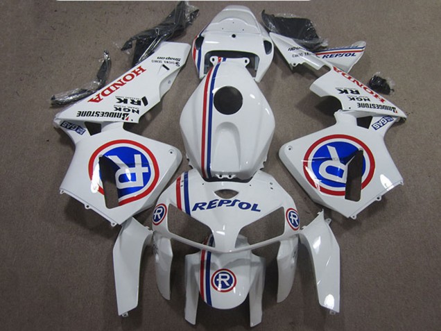 2005-2006 White Blue Repsol Honda CBR600RR Motorcycle Fairings