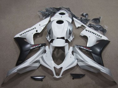 Custom 2007-2008 White Matte Black Honda CBR600RR Bike Fairings