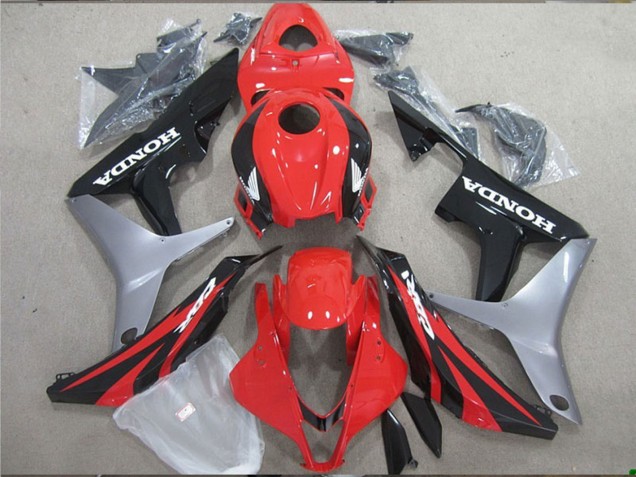 2007-2008 Silver Red Glossy Black Honda CBR600RR Motorcycle Fairing